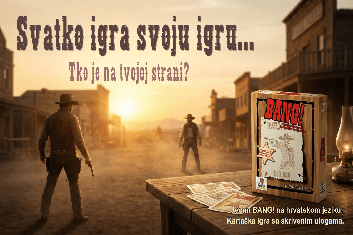 BANG! Wild West prizor s dvobojem i hrvatskim izdanjem igre